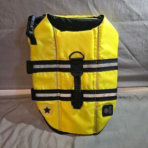 American Kennel Club Dog Life Jacket Medium Yellow Reflective Safety Vest AKC
